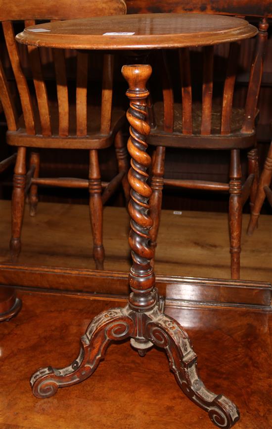 Victorian walnut wine table(-)